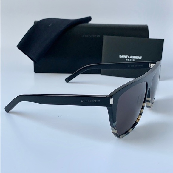 Saint Laurent Sunglasses SL 1-026 Havana/Black - Picture 2 of 7